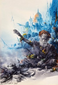Ali Abbas, 15 x 22 inch, Watercolor on Paper, Figurative Painting-AC-AAB-304